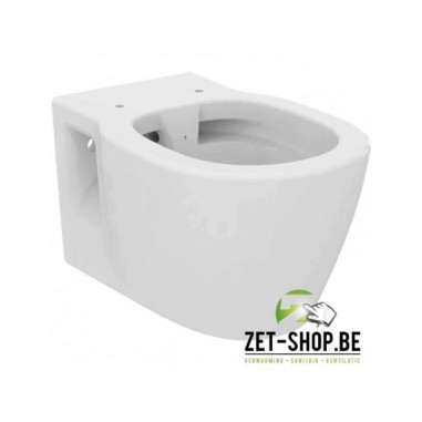 Hangtoilet Zonder Spoelrand Connect Ideal Standard Wit Connect wand-WC zonder spoelrand. DIN EN997.