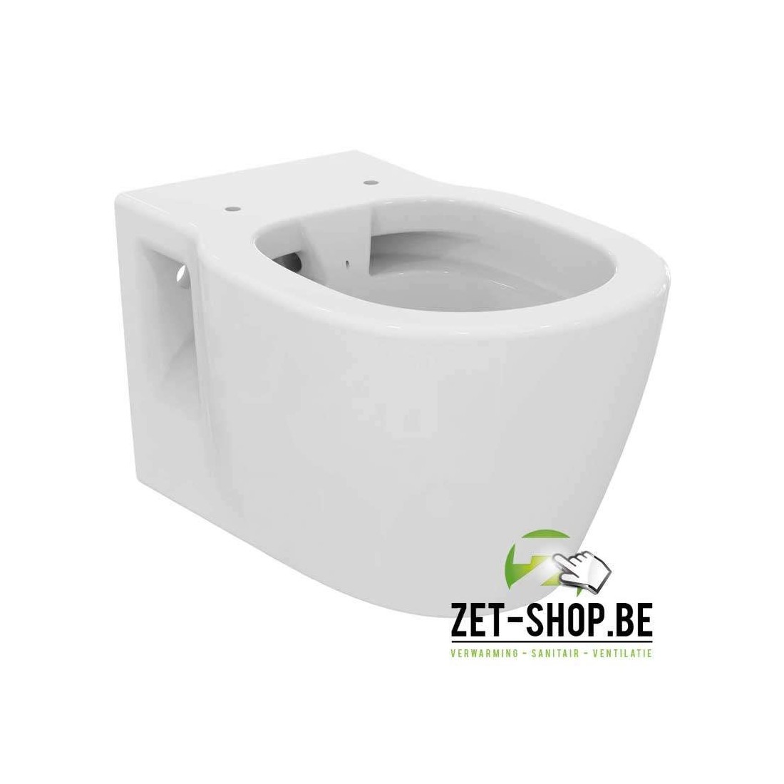 het internet Namens Moderniseren Hangtoilet Zonder Spoelrand Connect Ideal Standard Wit Connect wand-WC  zonder spoelrand. DIN EN997.