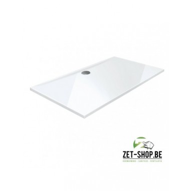 Inloopdouche Inbouw Kunstmarmer   ZET - LINE 80-120-3,5Cm Wit Diepte 40 mm, vervaardigd uit acryl, vertrekdikte