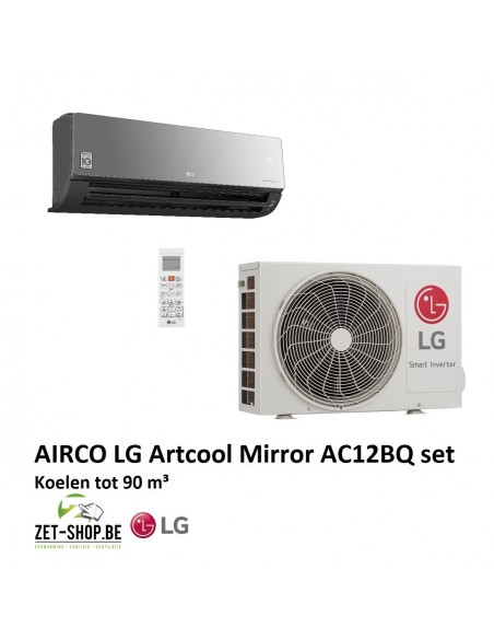 Airco LG Artcool AC12BK WiFi Single Split - 3.5KW koelen 3,8KW verw.