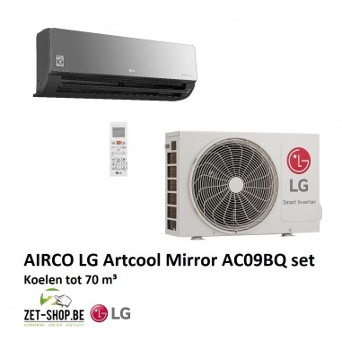 Airco LG Artcool AC09BK WiFi  Single Split - 2.5KW koelen 3,2KW verw.
