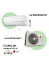 Airco  LG PC18 Single Split  Set  5,0 KW koelen 5,8 KW verwarmen