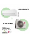 Airco  LG PC24 Single Split  Set  6,6 KW koelen 7,5 KW verwarmen