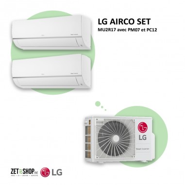LG AIRCO set  MU2R17 met PM07 en PC12