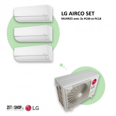 LG AIRCO set  MU4R25 met 2 x PC09 en PC18