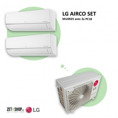 LG AIRCO set  MU4R25 met 2 x PC18