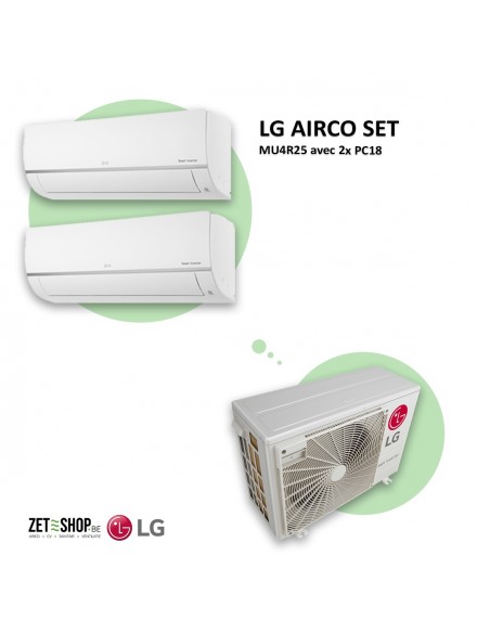 LG Pack Climatiseur  MU4R25 avec 2 x PC18