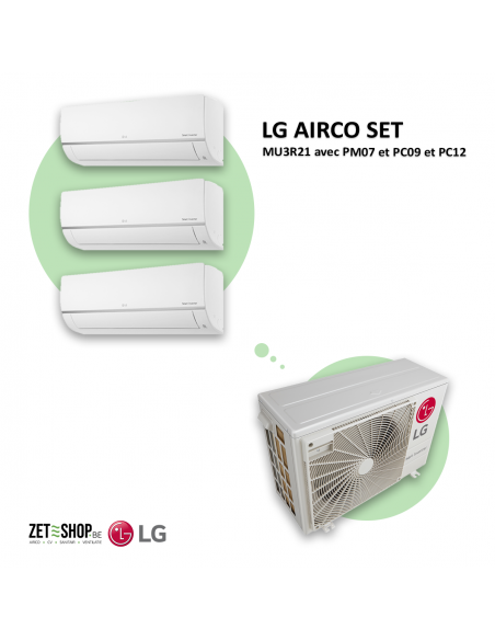 LG AIRCO set  MU3R21 met PM07 en PC09 en PC12