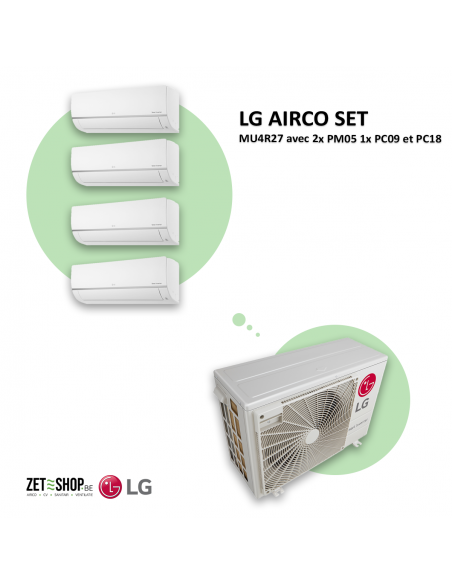 LG Pack Climatiseur  MU4R27 avec 2 x PM05 et PC09 et PC18