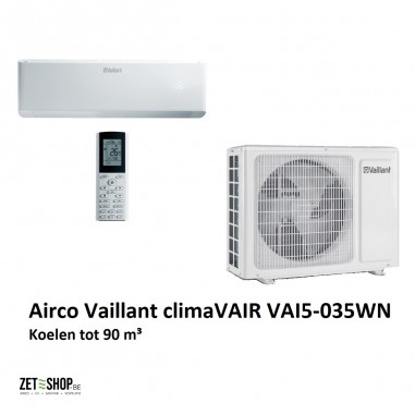 Airco climaVAIR VAI5-035WN single split 3,5kW koelen 3,81kW verwarmen