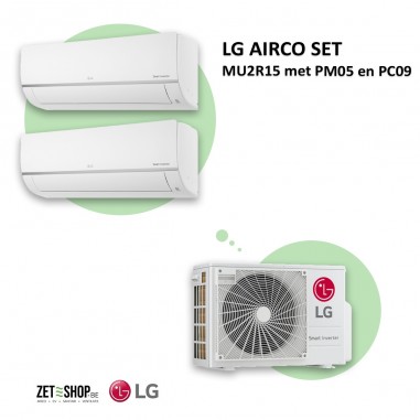 LG AIRCO set MU2M15 met PM05 en PM09
