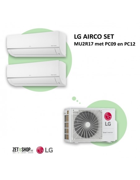 LG AIRCO set  MU2R17 met PC09 en PC12
