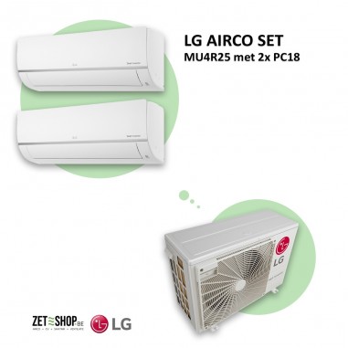 LG AIRCO set  MU4R25 met 2 x PC18