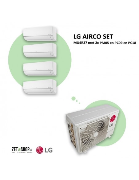 LG AIRCO set  MU4R27 met 2 x PM05 en PC09 en PC18