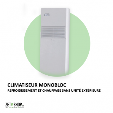 AircoHeater 2.0 Vertikaal Monobloc 12HP koelen en verwarmen zonder buitenunit