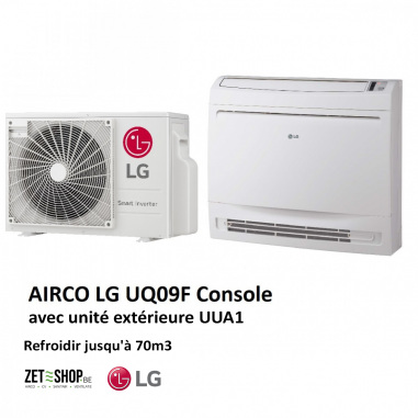 Airco LG UQ09 Single Split - 2.6KW koelen 3,1KW verwarmen,consolemodel
